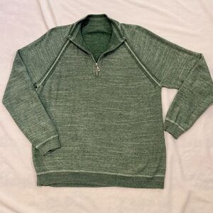 Men's Tommy Bahama Green Half-Zip Reversible Lightweight Sweater